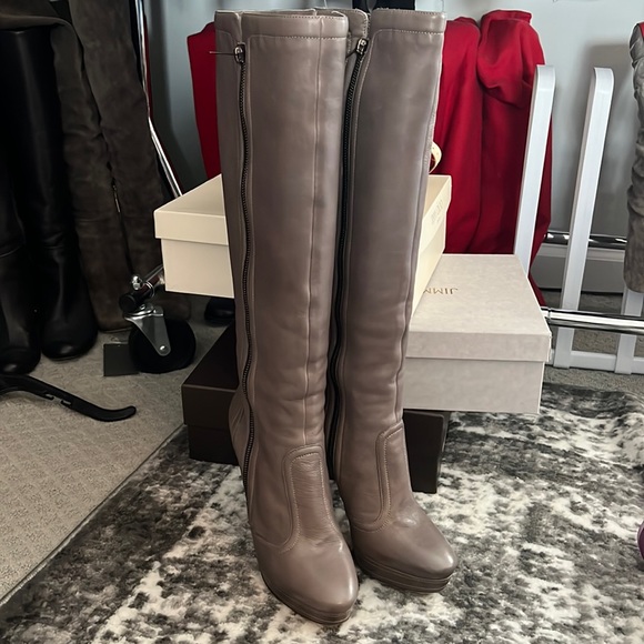 Jimmy Choo light gray size 39 knee high boot - Picture 1 of 6